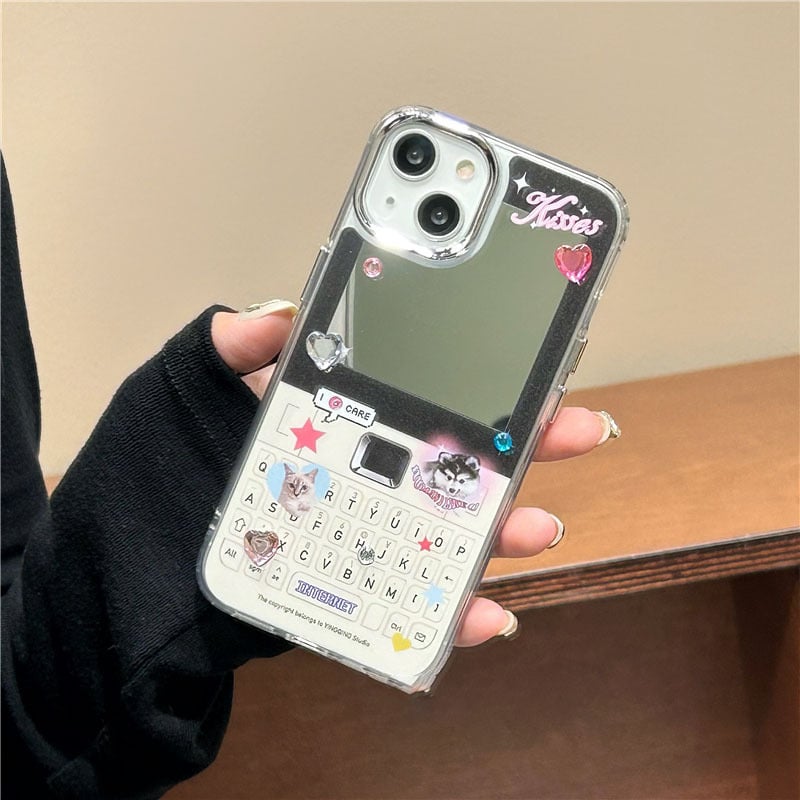 Θήκη iPhone με καθρέφτη μακιγιάρ – TPU ματ φινίρισμα, ανθεκτική στις πτώσεις, αντι-αποτυπώματα, δυνατότητα προσαρμογής