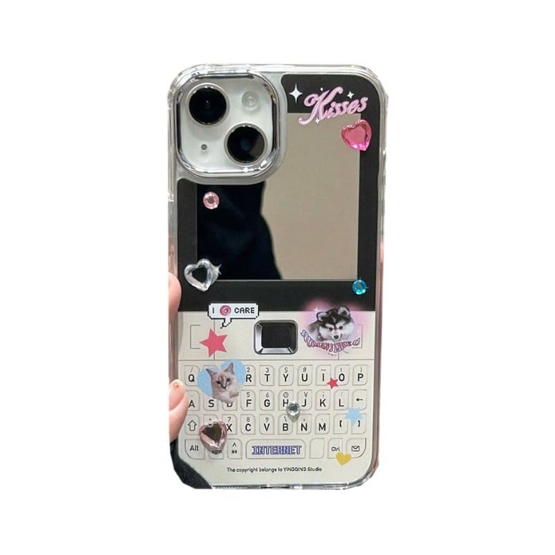 Θήκη iPhone με καθρέφτη μακιγιάρ – TPU ματ φινίρισμα, ανθεκτική στις πτώσεις, αντι-αποτυπώματα, δυνατότητα προσαρμογής