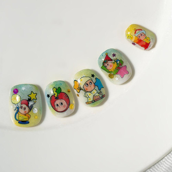 Стикер за маникюр – 3D релеф със звезди в карикатурен стил за DIY украса на телефонен кейс (Пластмаса; Карикатурен модел; Прост стил; За обикновени потребители)