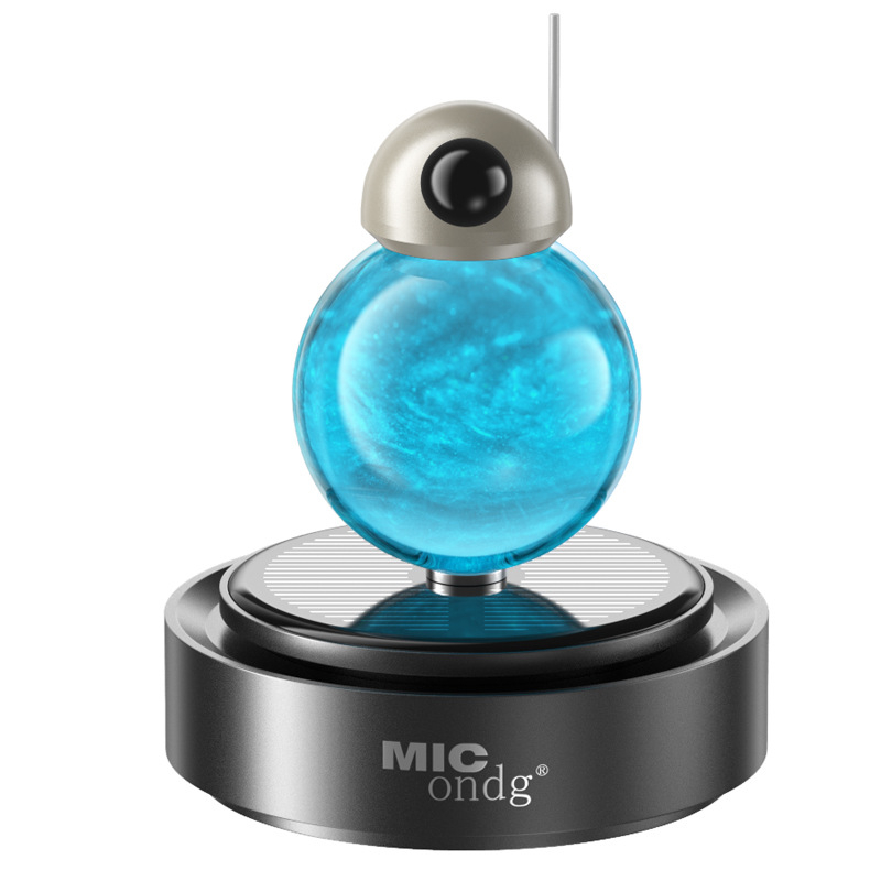 Difuzor de aromă pentru interiorul mașinii, cu consolă centrală din aliaj, alimentare solară, ornament cu nisip curgător