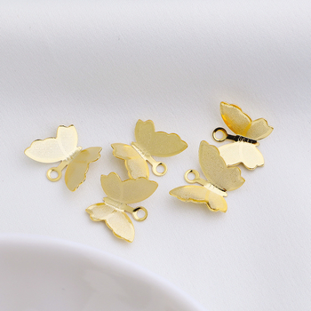 Accesorii pentru bijuterii DIY – pandantiv tridimensional de fluture pentru brățară și colier, aliaj; placare aur sau argint; acoperire în vid; stil INS; stil personalizat; iarna 2025