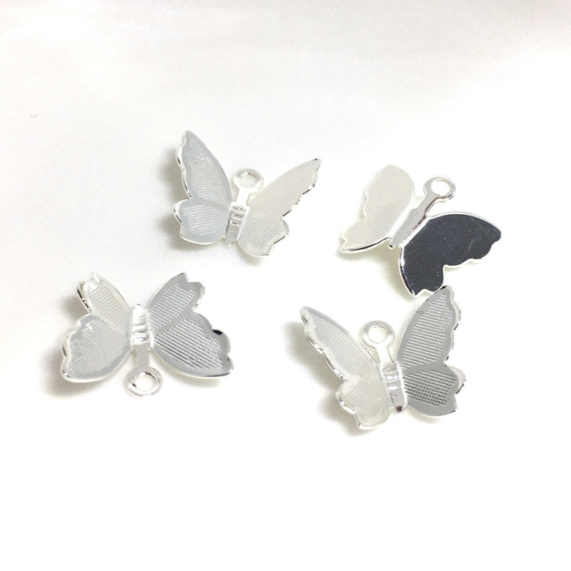 Accesorii pentru bijuterii DIY – pandantiv tridimensional de fluture pentru brățară și colier, aliaj; placare aur sau argint; acoperire în vid; stil INS; stil personalizat; iarna 2025