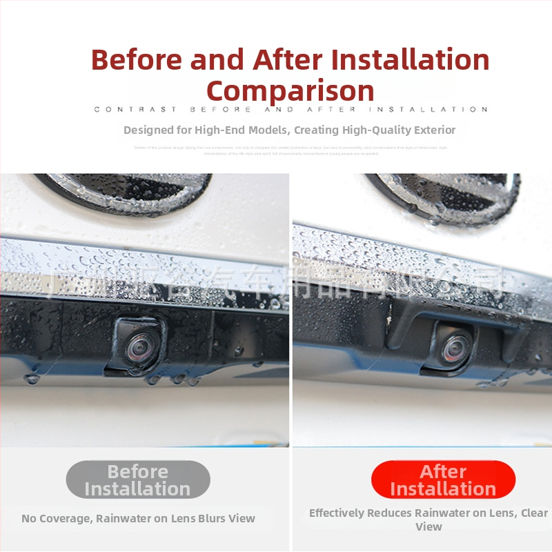 ABS ochranný štít pre cúvaciu kameru pre Lexus ES (2018+), ES200/260/300h – montáž lepením