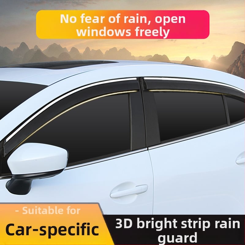Univerzalni akrilni zaštitnik kiše za automobil, Ming Shang, za model Yinglang, prilagodljivo obavljanje, ugradnja kuka ili kopča, paket od 4 komada