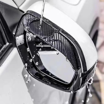 Scut de ploaie pentru oglinda retrovizoare auto – montaj cu adeziv, material PVC, potrivire universală, 1 pereche