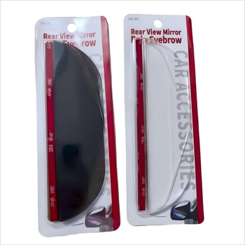 Protecție de ploaie pentru oglinda retrovizoare auto, PVC, montaj cu adeziv, compatibil universal, un set de două piese