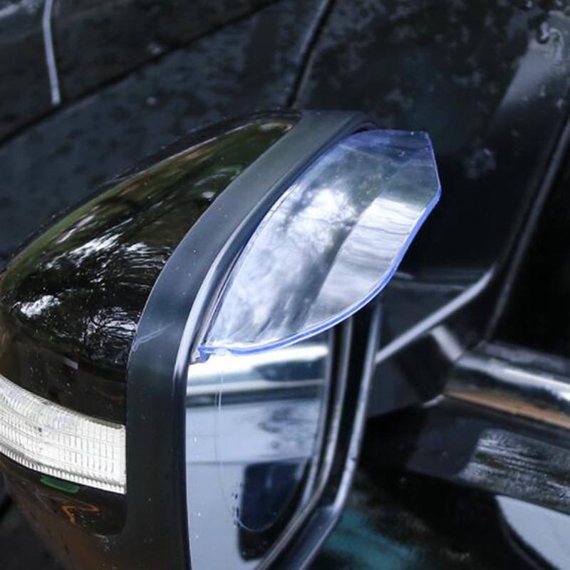 Protecție de ploaie pentru oglinda retrovizoare auto, PVC, montaj cu adeziv, compatibil universal, un set de două piese