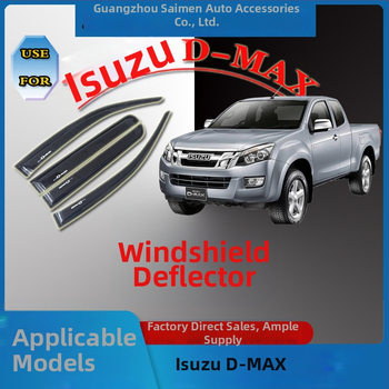 Krovni zaštitnici za prozore za D-MAX i Chevrolet Colorado, akril, montaža ljepilom, 20 kompleta u kutiji, 2012-2018