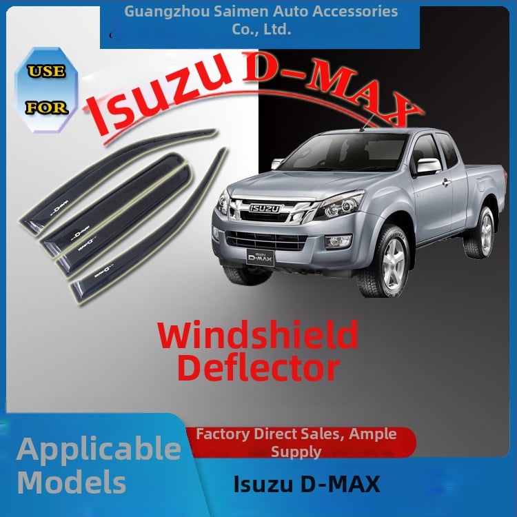 Krovni zaštitnici za prozore za D-MAX i Chevrolet Colorado, akril, montaža ljepilom, 20 kompleta u kutiji, 2012-2018