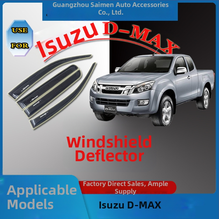 Krovni zaštitnici za prozore za D-MAX i Chevrolet Colorado, akril, montaža ljepilom, 20 kompleta u kutiji, 2012-2018