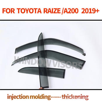 Автомобилни дъждобрани за прозорци Toyota Raize GR (2019-2023+), инжекционно формирана полистирол, монтаж със специално лепило
