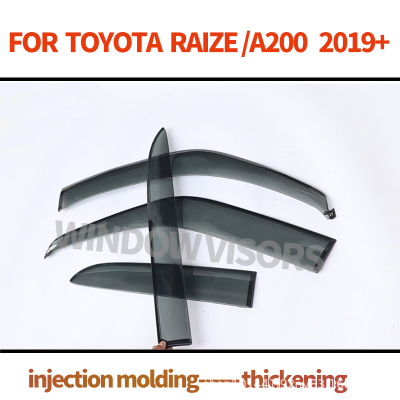 Автомобилни дъждобрани за прозорци Toyota Raize GR (2019-2023+), инжекционно формирана полистирол, монтаж със специално лепило