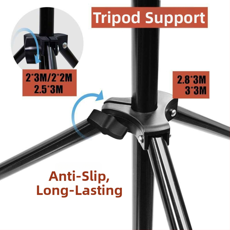 Háttérállvány fényképezéshez – összecsukható, portré- és ruházati fotózáshoz; anyag: alumínium-magnézium ötvözet; súly: 2,5 kg; modell: 2020