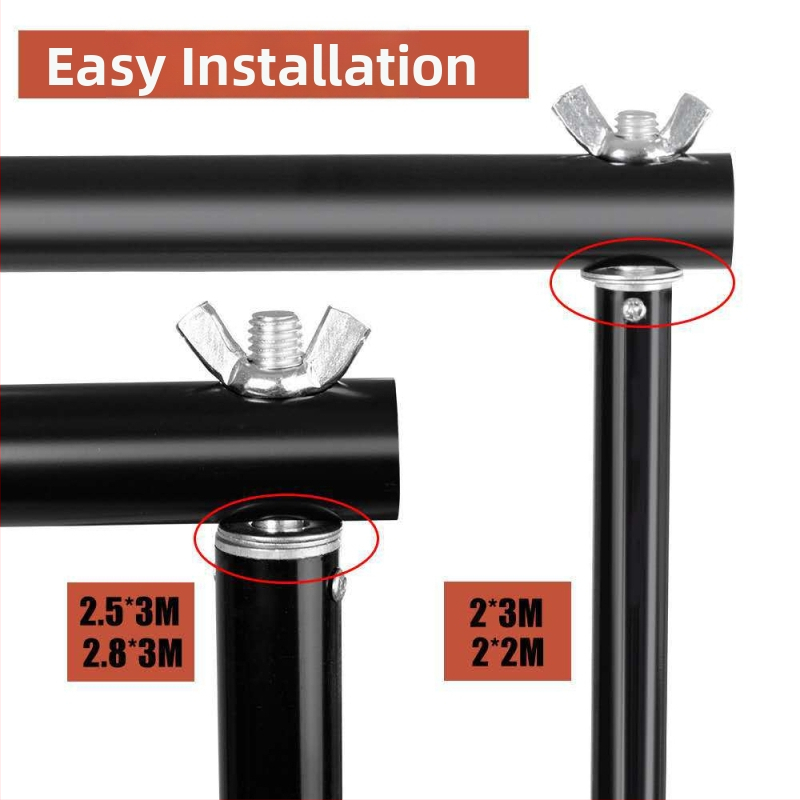 Háttérállvány fényképezéshez – összecsukható, portré- és ruházati fotózáshoz; anyag: alumínium-magnézium ötvözet; súly: 2,5 kg; modell: 2020