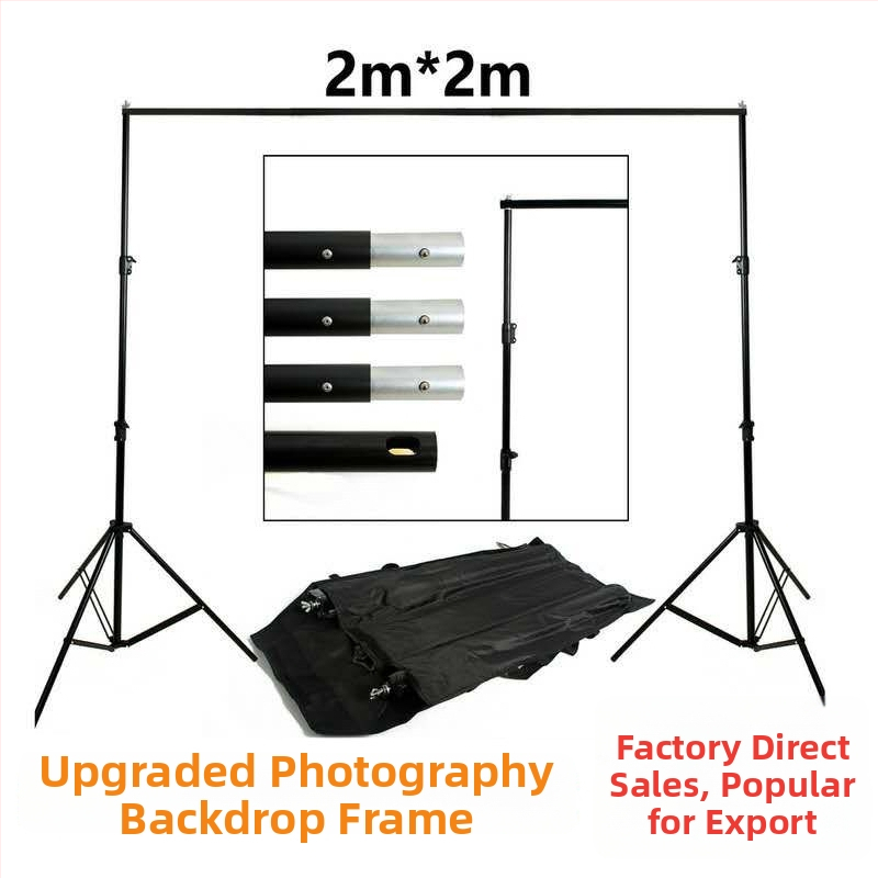 Háttérállvány fényképezéshez – összecsukható, portré- és ruházati fotózáshoz; anyag: alumínium-magnézium ötvözet; súly: 2,5 kg; modell: 2020