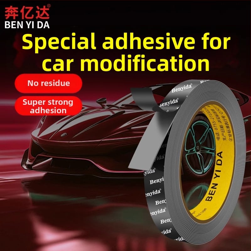 Autó belső tér kétoldalas ragasztószalag, magas viszkozitású akril hab, hőálló kötés, Benyida