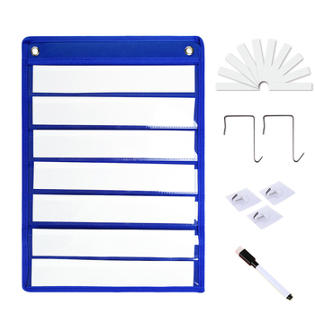 Κρεμαστή τσάντα αποθήκευσης καρτών, 7-στρώσεων PET κατασκευή, πολυεστέρα,μοντέλο BE-GD019-2, πολυχρηστική αποθήκευση τοίχου/γραφείου