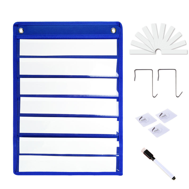 Κρεμαστή τσάντα αποθήκευσης καρτών, 7-στρώσεων PET κατασκευή, πολυεστέρα,μοντέλο BE-GD019-2, πολυχρηστική αποθήκευση τοίχου/γραφείου