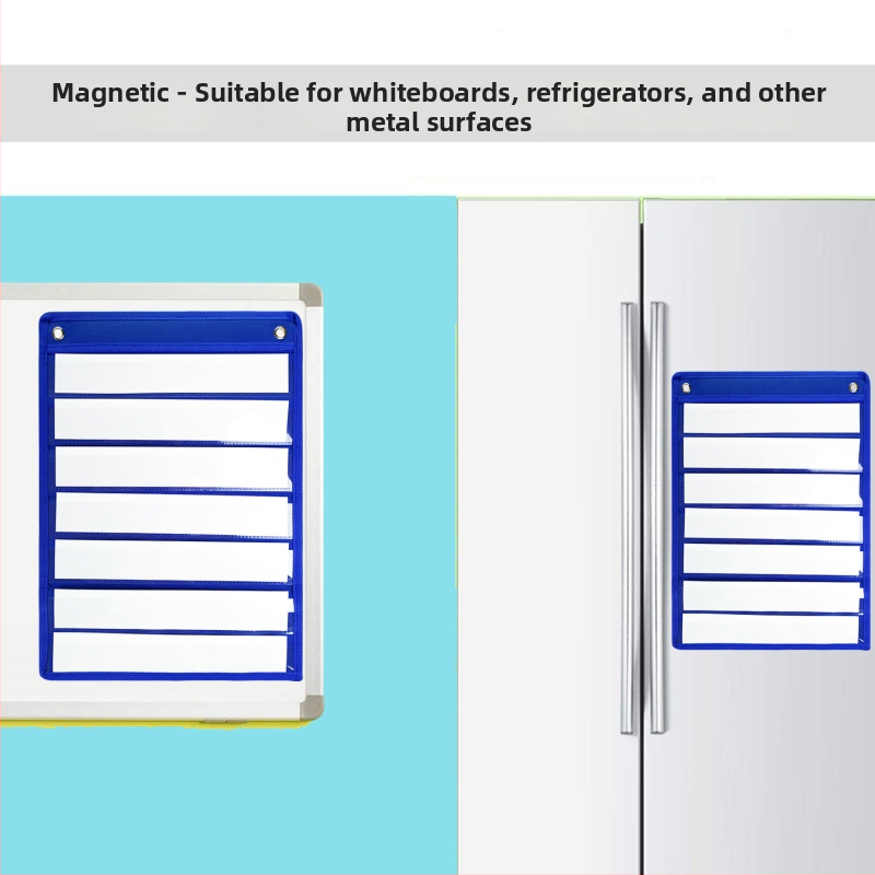 Κρεμαστή τσάντα αποθήκευσης καρτών, 7-στρώσεων PET κατασκευή, πολυεστέρα,μοντέλο BE-GD019-2, πολυχρηστική αποθήκευση τοίχου/γραφείου