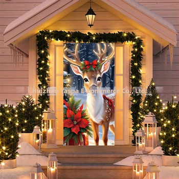 Textilné pozadie pre vianočné fotenie s jeleňom - Polyester, 140 g, na scénické snímky