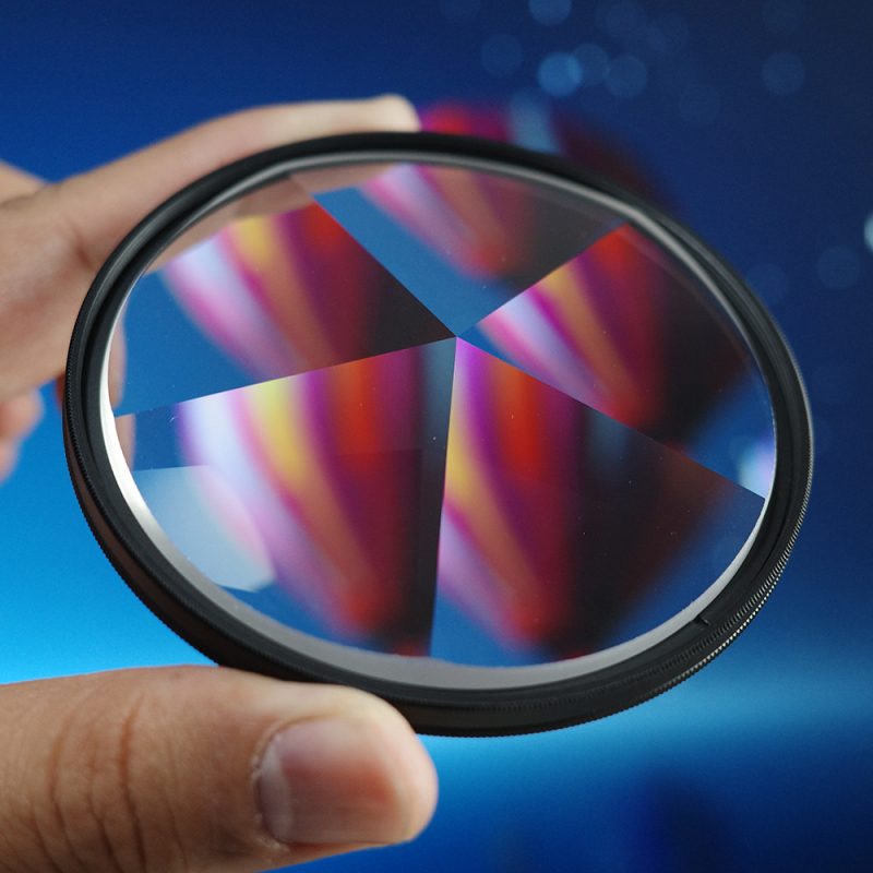 Filtru DSLR cu prismă pentagonală — Model FF014, Materiale: sticlă și hardware, Greutate: 0,3 kg