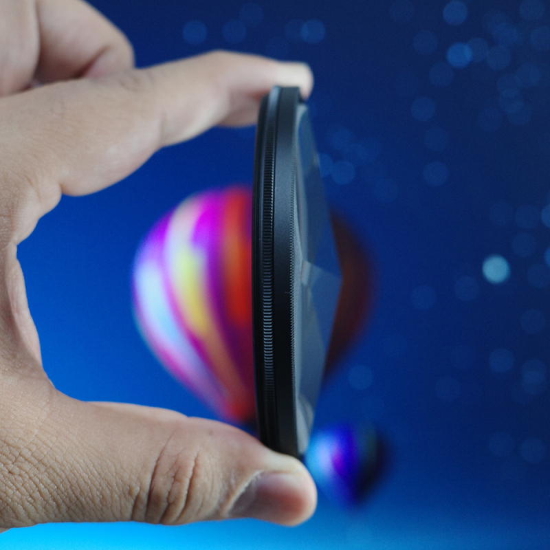 Filtru DSLR cu prismă pentagonală — Model FF014, Materiale: sticlă și hardware, Greutate: 0,3 kg
