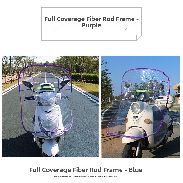 Pokrytie čelného skla pre trojkolesové, motocyklové a elektrické vozidlá, PVC materiál, tlačené logo, model 032