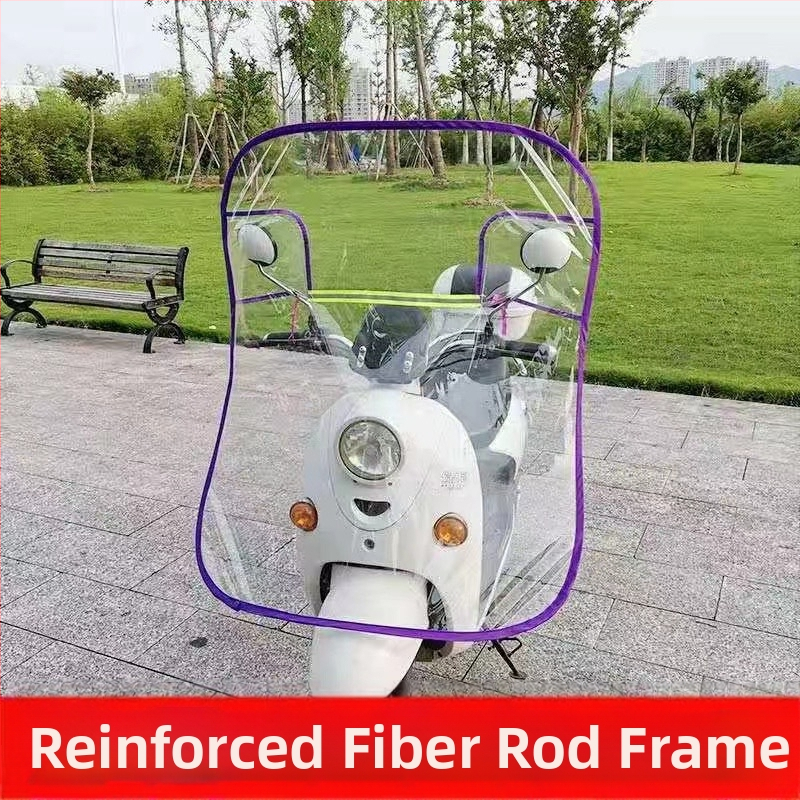 Pokrytie čelného skla pre trojkolesové, motocyklové a elektrické vozidlá, PVC materiál, tlačené logo, model 032