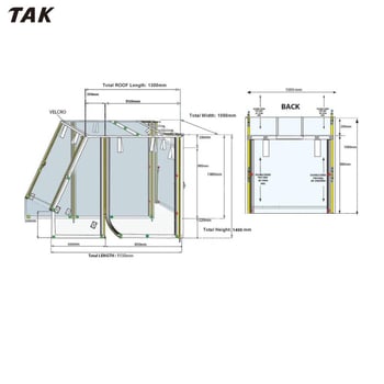 Kišna zaštita za viljučar — PVC, prilagodljiva, moderan minimalistički stil, reflektirajuće trake, kišna zavjesa