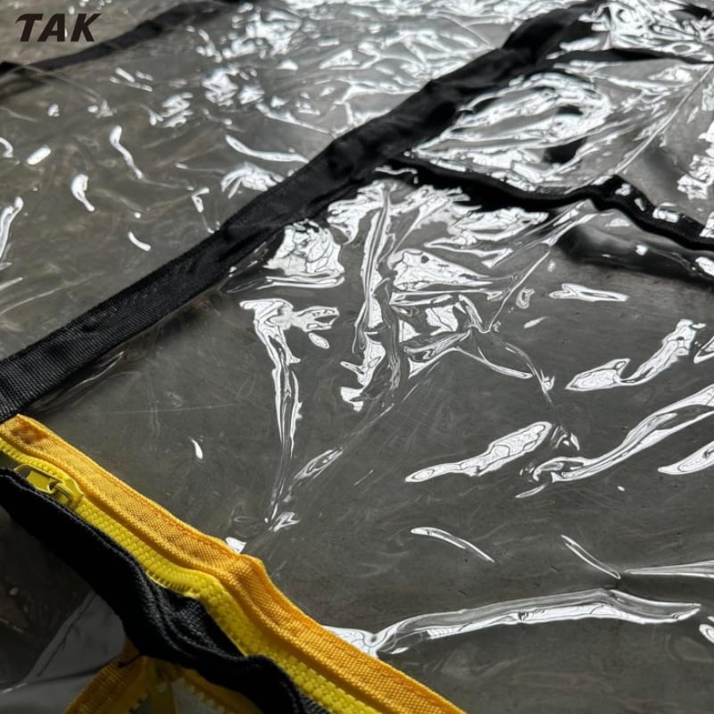 Kišna zaštita za viljučar — PVC, prilagodljiva, moderan minimalistički stil, reflektirajuće trake, kišna zavjesa