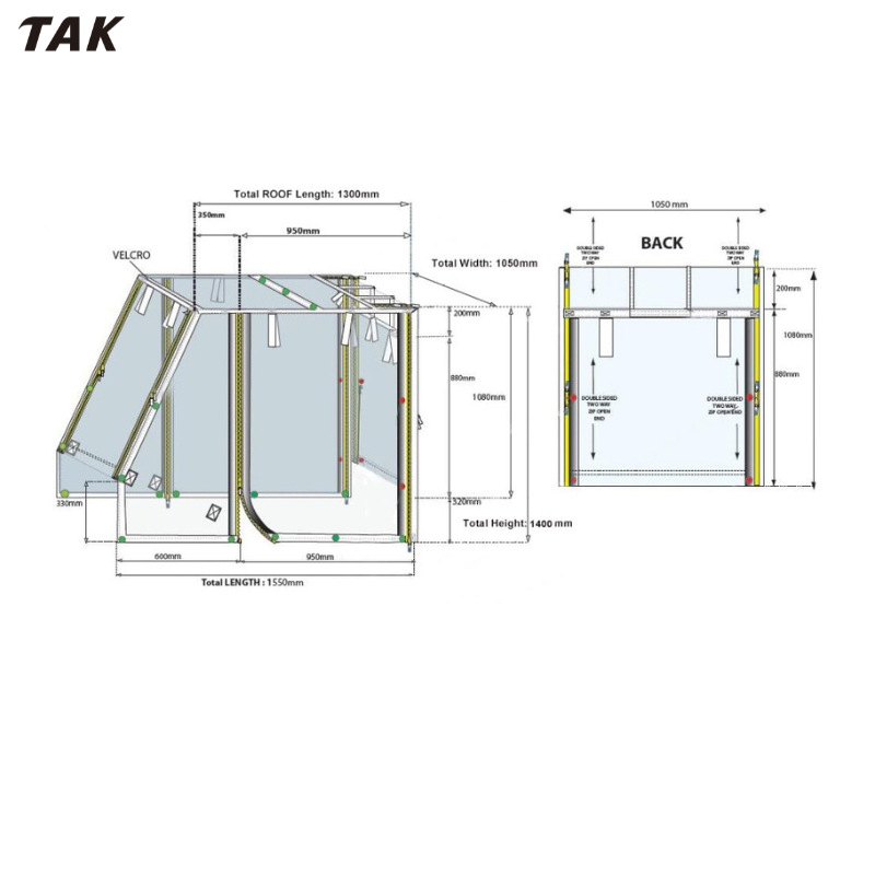 Kišna zaštita za viljučar — PVC, prilagodljiva, moderan minimalistički stil, reflektirajuće trake, kišna zavjesa