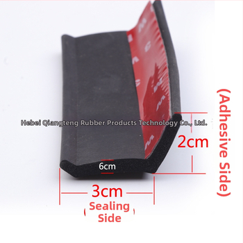 Garážové dvere tesniaca páska pre rolovacie dvere — guma, značka Qiangteng, ochrana proti prachu a vetru, ochrana proti dažďu, odolnosť voči nízkym teplotám
