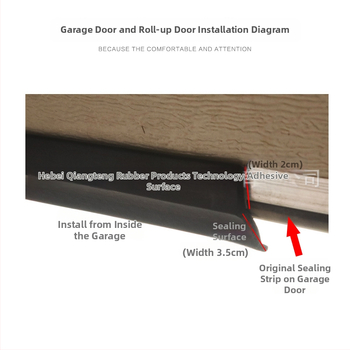 Garážové dvere tesniaca páska pre rolovacie dvere — guma, značka Qiangteng, ochrana proti prachu a vetru, ochrana proti dažďu, odolnosť voči nízkym teplotám