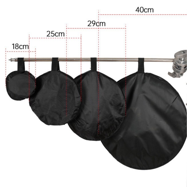 2-în-1 reflector și panou de iluminare pentru fotografia de produse | Tip: pânză de fundal | Material: PVC | Aplicare: fotografierea produselor | Greutate: 0,08 kg