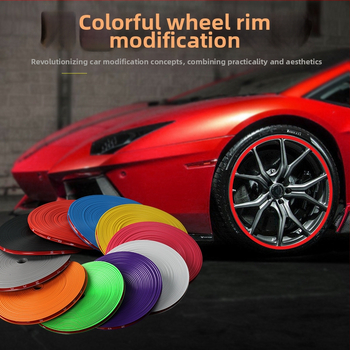 PU dekorativna traka za hub kotača, za auto, s ljepilom, serija Wheel hub rubber strip