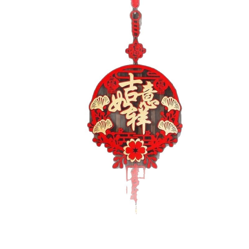 Висулка за благословия — ръчно изработена флокирана тъкан за входна врата, Пролетен фестивал, китайски стил