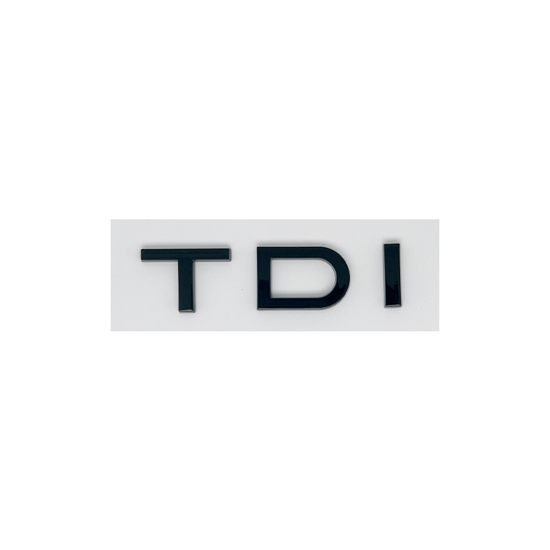 Audi TDI logotip slovima i oznakom zapremnine motora — dekorativna naljepnica za karoseriju za Audi modele A1, A3, A5, A4L, A6L, 8x3 cm