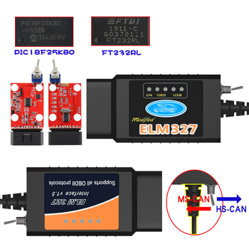 Cablu OBD-II USB ELM327 pentru Ford Focus – FT232RL, model FoCCCus, 9-16V, 20-80°C