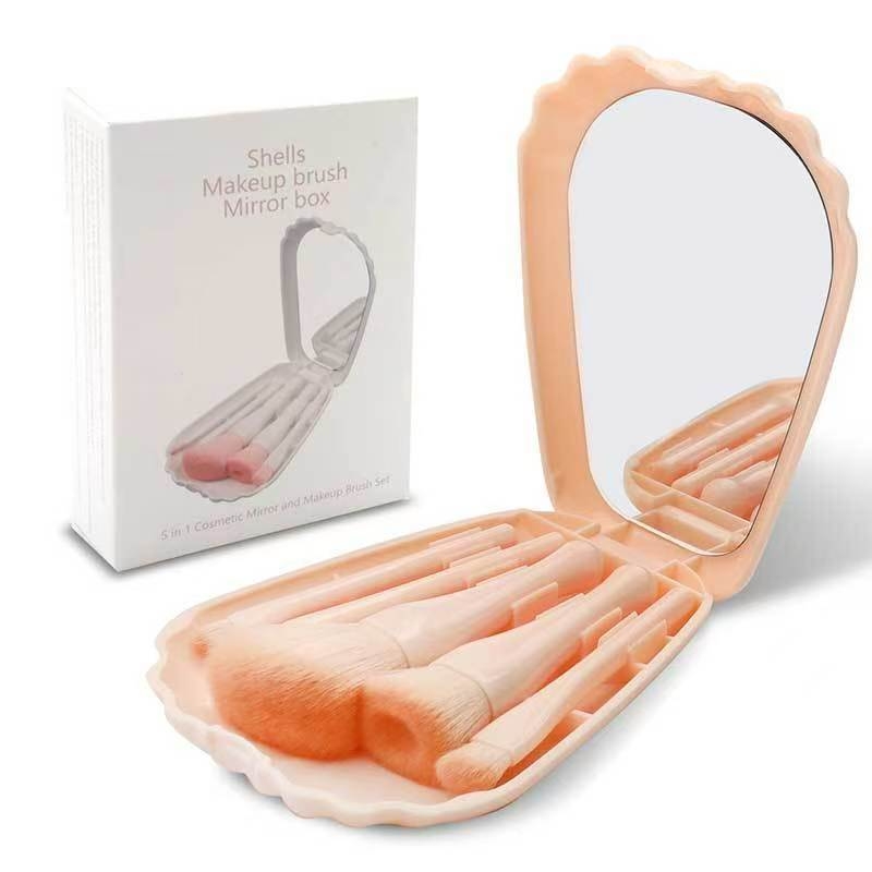 Set četkica za šminkanje – 5 komada, najlonske dlake, plastične drške, u kutiji