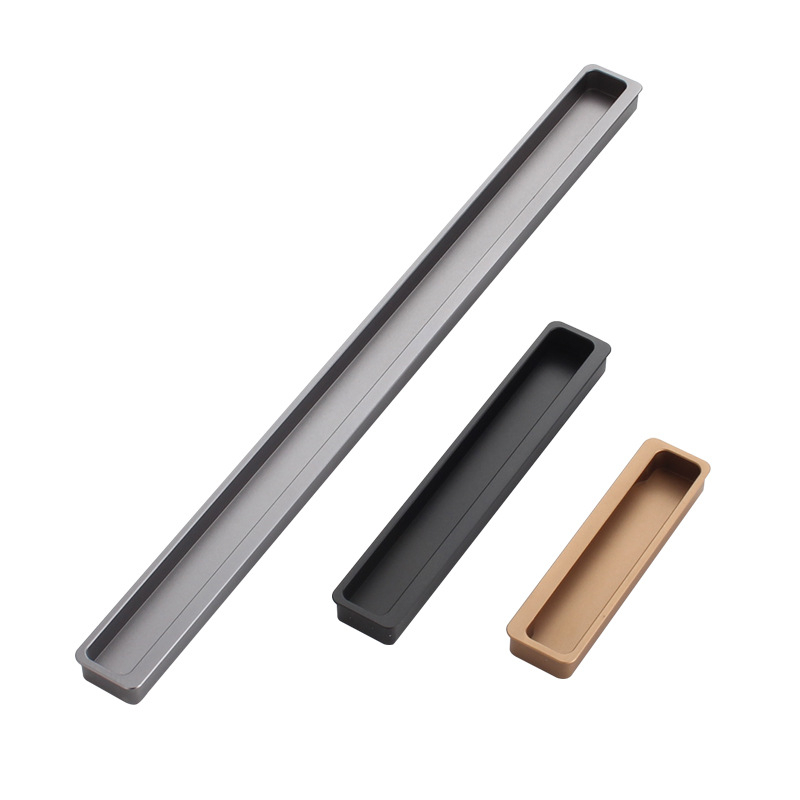 Skrivena aluminijska ručka za ormariće i klizna vrata — DP13001; aluminijska legura; anodizirani završni sloj
