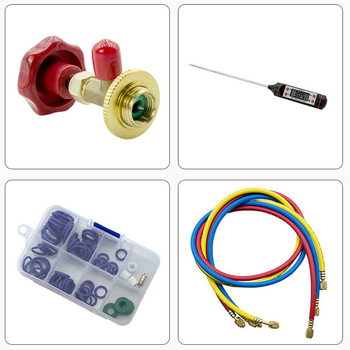 ZS-1003 Manometru cu diafragmă pentru climatizare auto, set cu două manometre, conectare filet, diametru nominal 70 mm, intervale de presiune: înalt 0-35 și jos 1-18.