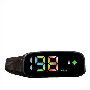 Automobilný solárny HUD displej - LCD HUD displej, GPS vstup, solárne napájanie, ABS+PC materiál, hmotnosť 0,15 kg
