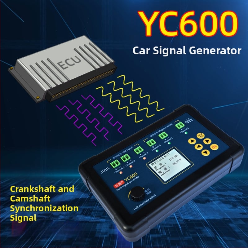 YC600 Detektor kvarova automobila: Generator signala za crankshaft i camshaft za benzin motore, dizel motore i plinski motore – testiranje ECU-a i popravak