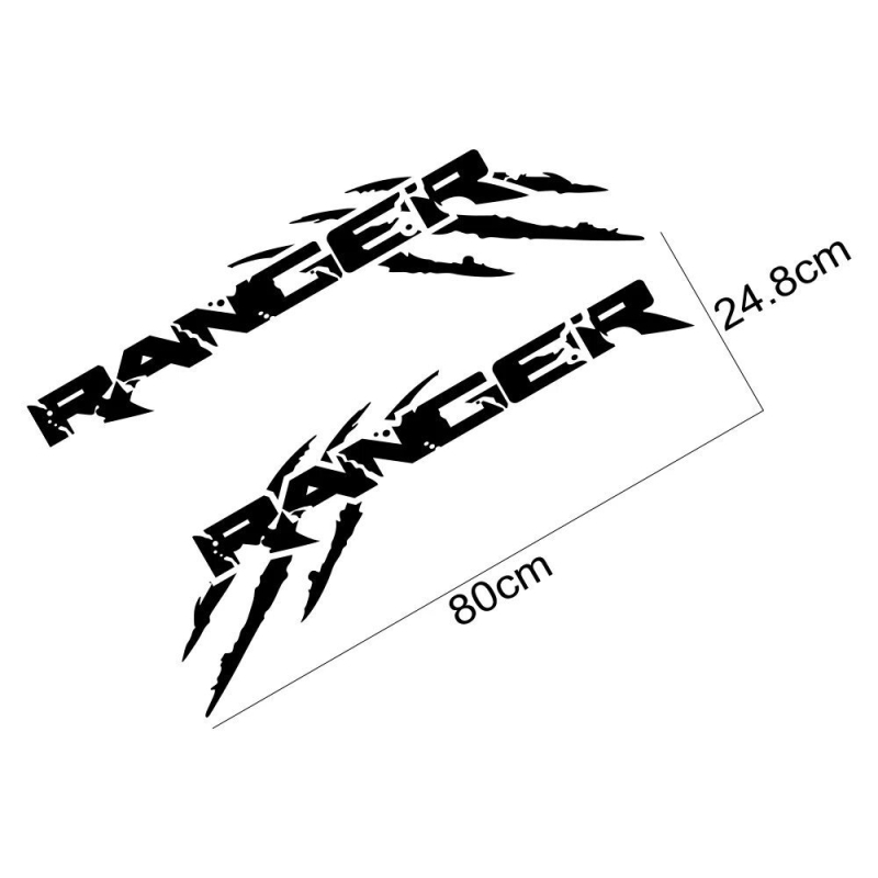 Bočna naljepnica za karoseriju Ranger Raptor — Caledi, Materijal: naljepnica, Prilagodba: dostupna, Uzorak: Ranger Raptor Car Sticker, Ugradnja: lijepljenjem