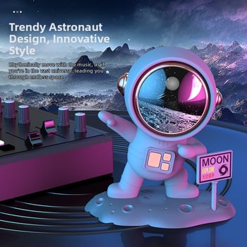 Astronaut Bluetooth zvučnik – 5W izlaz, Bluetooth 5.0, ugrađena baterija 1000–1200 mAh, frekvencijski raspon 20 Hz–20 kHz, domet 5 m, stolna dekoracija