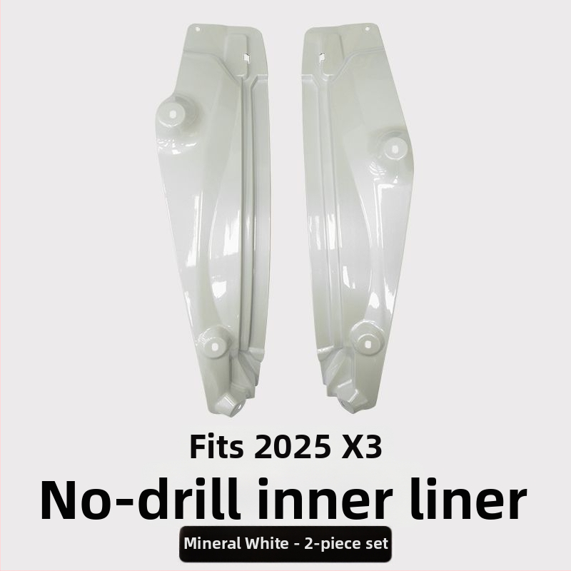 Zadná vnútorná výstelka blatníka pre BMW X3 - 2 diely, mäkký plast