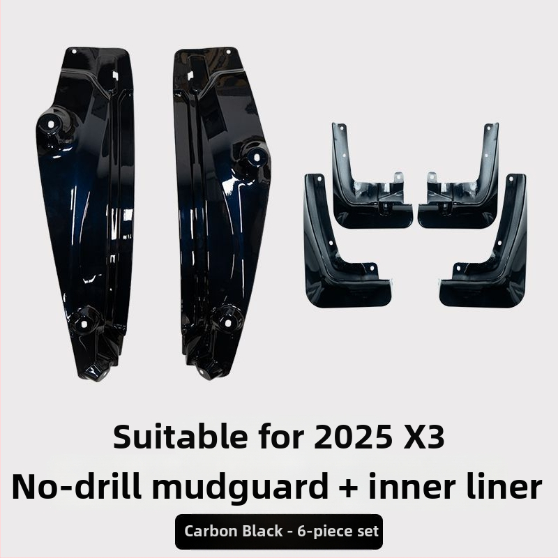 Zadná vnútorná výstelka blatníka pre BMW X3 - 2 diely, mäkký plast