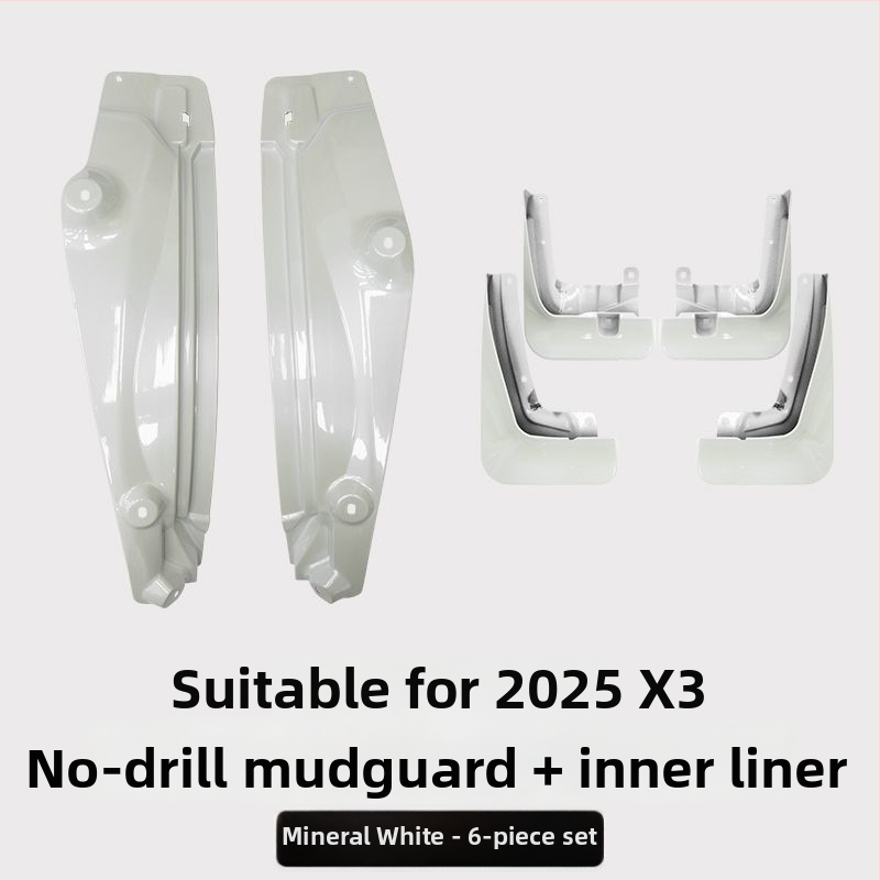 Zadná vnútorná výstelka blatníka pre BMW X3 - 2 diely, mäkký plast