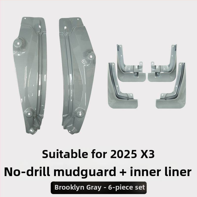 Zadná vnútorná výstelka blatníka pre BMW X3 - 2 diely, mäkký plast