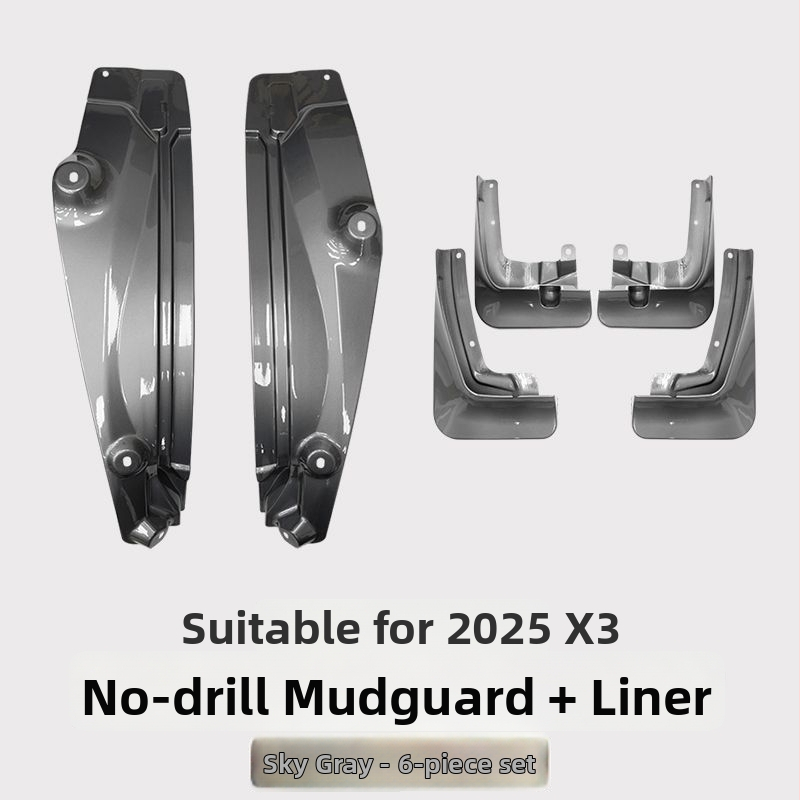 Zadná vnútorná výstelka blatníka pre BMW X3 - 2 diely, mäkký plast